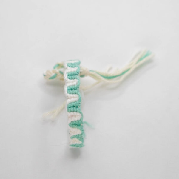 bracelet brésilien vague vert, blanc