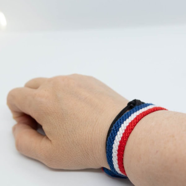 bracelet brésilien bleu blanc rouge #5