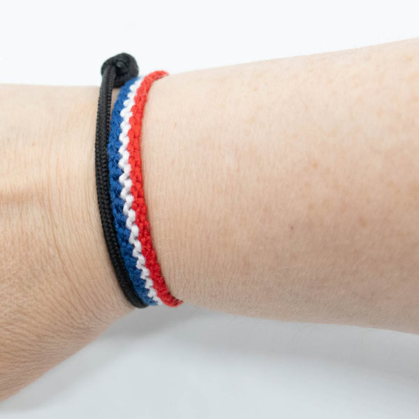 bracelet brésilien bleu blanc rouge #7