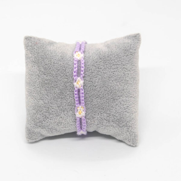 bracelet brésilien fleur violet